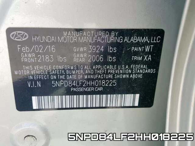 5NPD84LF2HH018225 фото 2
