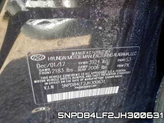 5NPD84LF2JH300631 фото 2