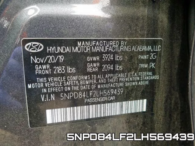 5NPD84LF2LH569439 фото 2