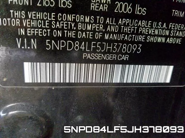 5NPD84LF5JH378093 фото 2