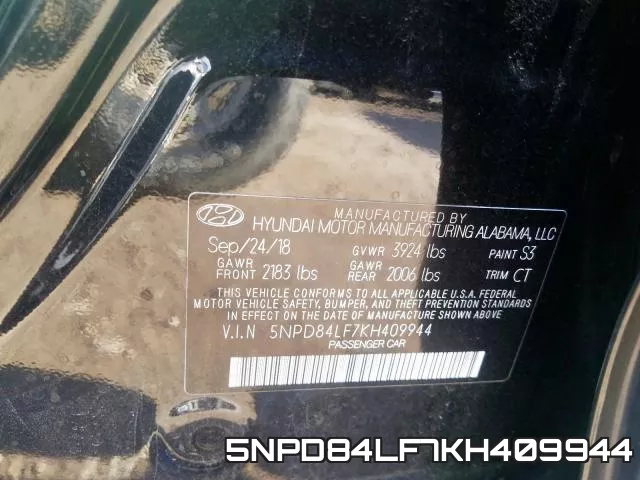 5NPD84LF7KH409944 фото 2