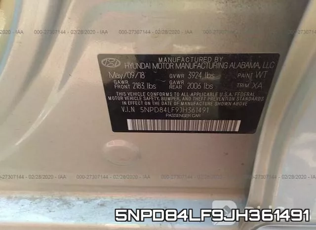 5NPD84LF9JH361491 фото 10