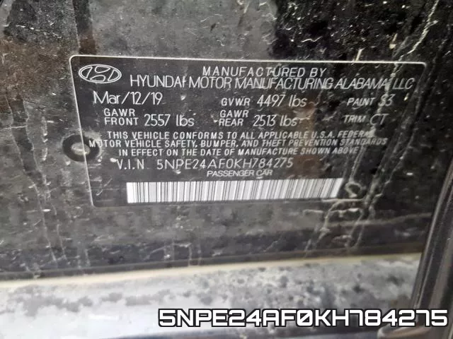 5NPE24AF0KH784275 фото 2