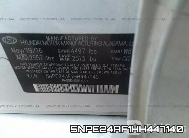 5NPE24AF1HH447140 фото 10