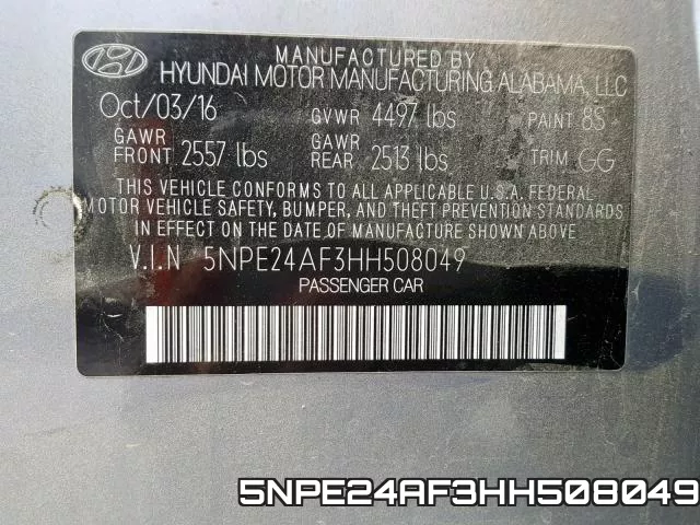 5NPE24AF3HH508049 фото 2