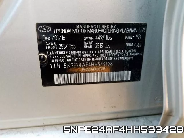 5NPE24AF4HH533428 фото 2