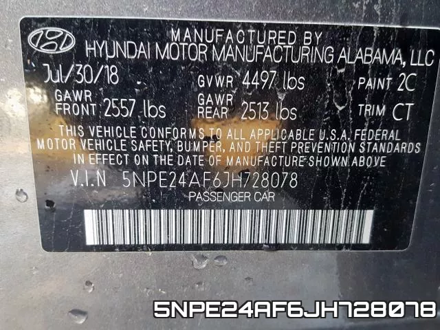 5NPE24AF6JH728078 фото 2