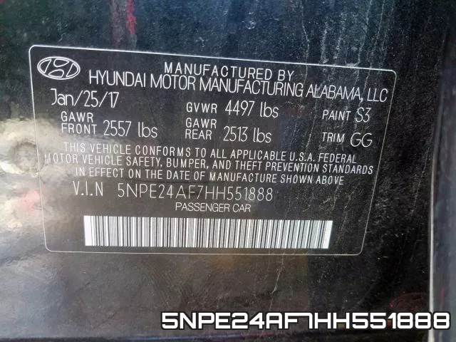 5NPE24AF7HH551888 фото 2