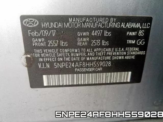 5NPE24AF8HH559028 фото 2