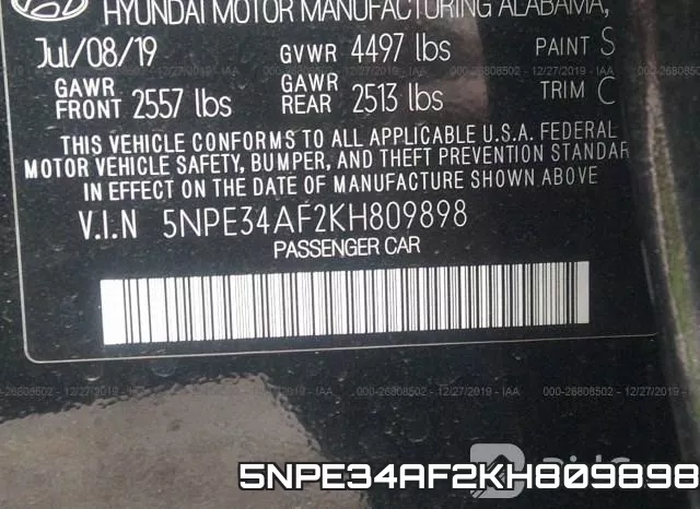 5NPE34AF2KH809898 фото 10