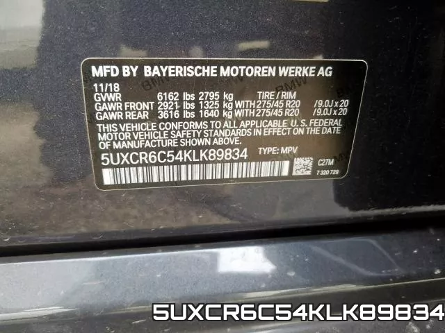 5UXCR6C54KLK89834 фото 2