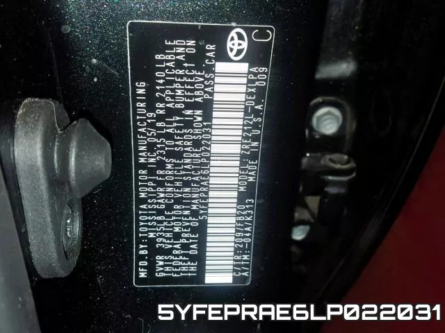5YFEPRAE6LP022031 фото 2