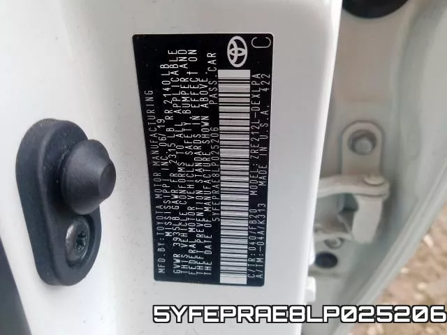 5YFEPRAE8LP025206 фото 2
