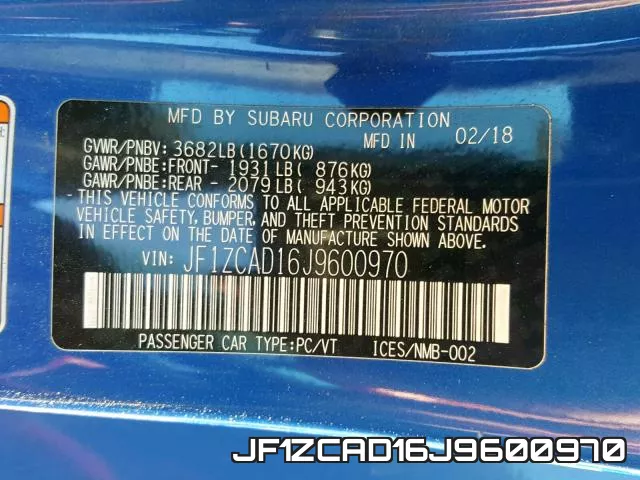 JF1ZCAD16J9600970 фото 2