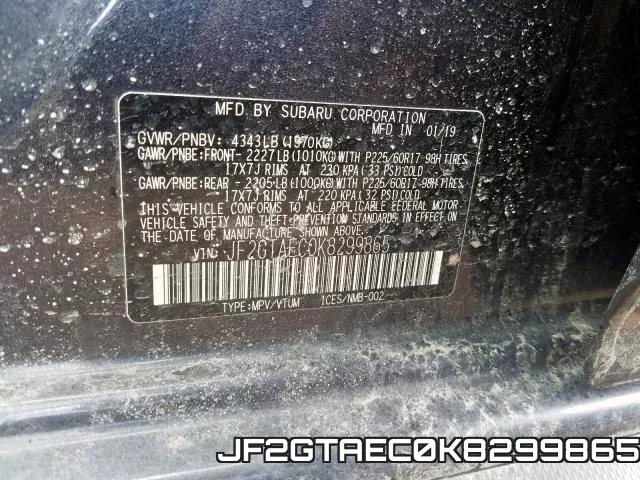JF2GTAEC0K8299865 фото 2