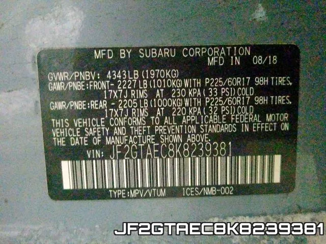 JF2GTAEC8K8239381 фото 2
