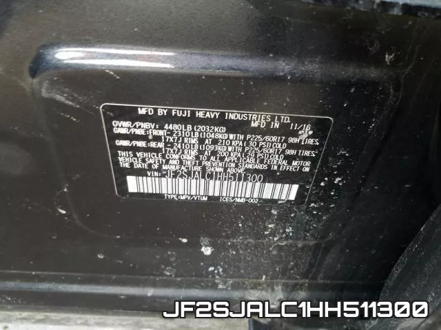 JF2SJALC1HH511300 фото 2