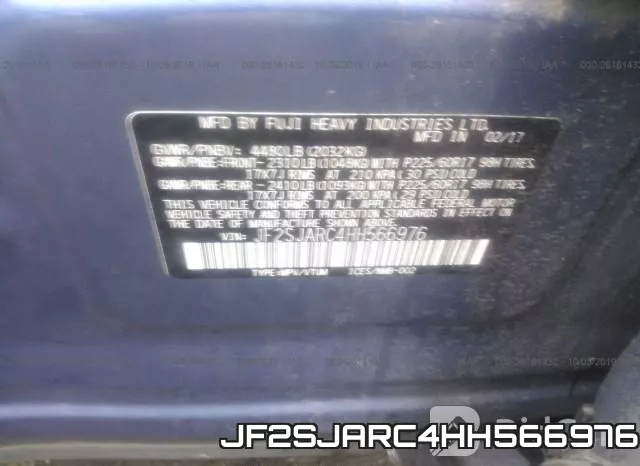 JF2SJARC4HH566976 фото 10
