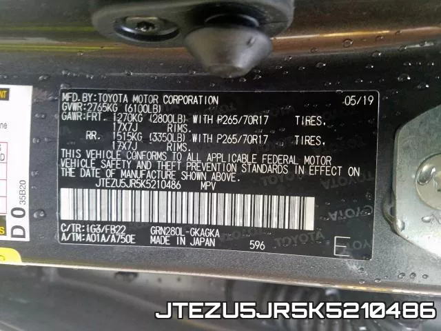 JTEZU5JR5K5210486 фото 2