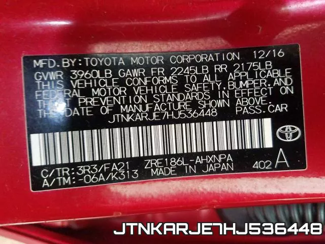 JTNKARJE7HJ536448 фото 2