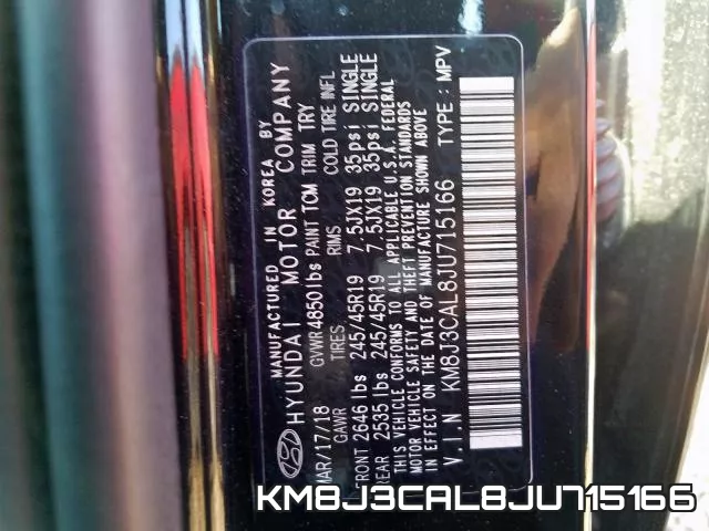 KM8J3CAL8JU715166 фото 2