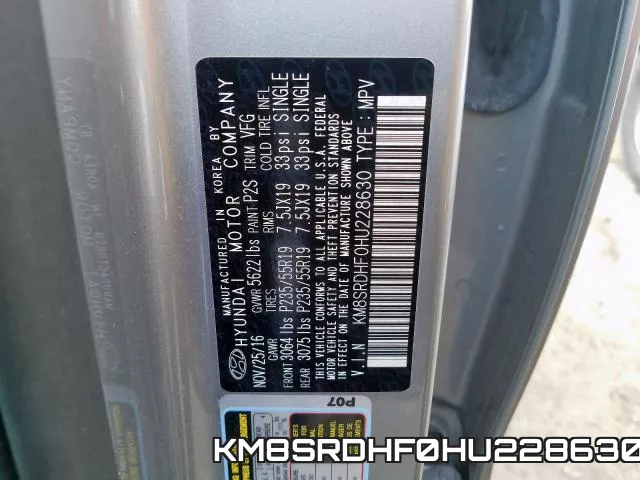 KM8SRDHF0HU228630 фото 2