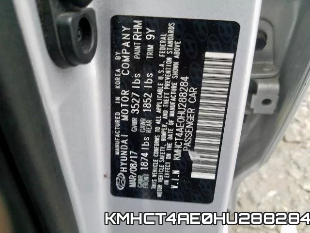 KMHCT4AE0HU288284 фото 2