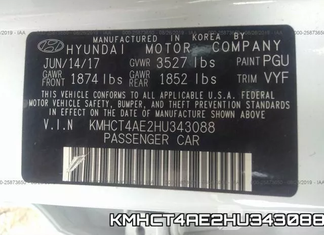 KMHCT4AE2HU343088 фото 10
