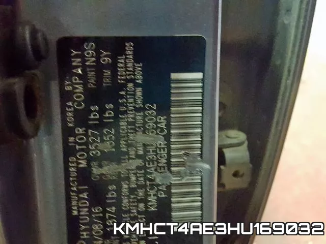 KMHCT4AE3HU169032 фото 2
