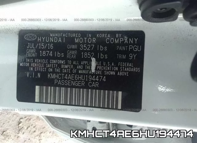 KMHCT4AE6HU194474 фото 10