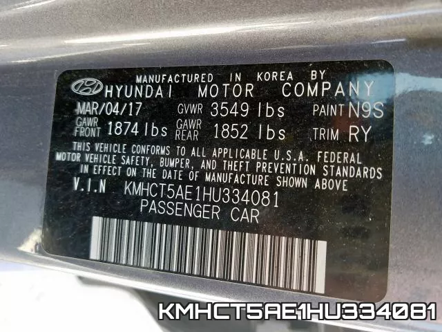 KMHCT5AE1HU334081 фото 2