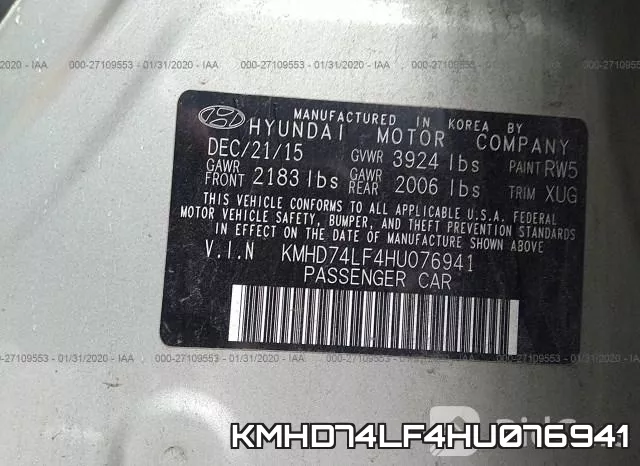 KMHD74LF4HU076941 фото 10