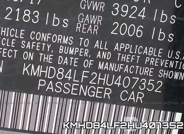 KMHD84LF2HU407352 фото 10