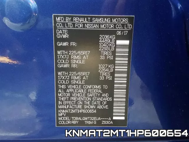 KNMAT2MT1HP600654 фото 2