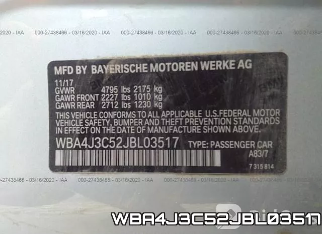 WBA4J3C52JBL03517 фото 10
