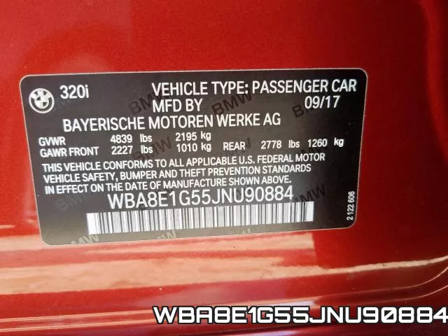 WBA8E1G55JNU90884 фото 2