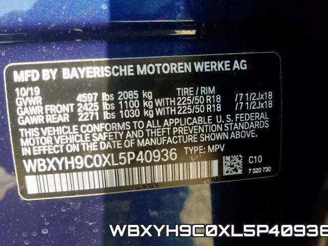 WBXYH9C0XL5P40936 фото 2