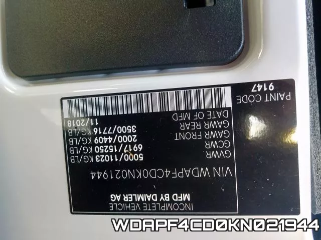 WDAPF4CD0KN021944 фото 2