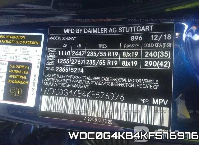 WDC0G4KB4KF576976 фото 10
