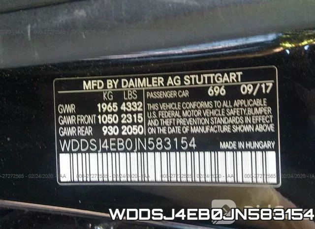 WDDSJ4EB0JN583154 фото 10