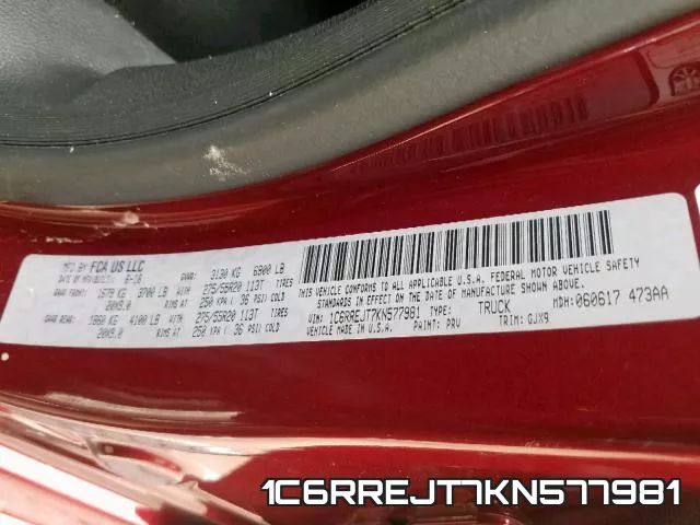 1C6RREJT7KN577981 фото 2