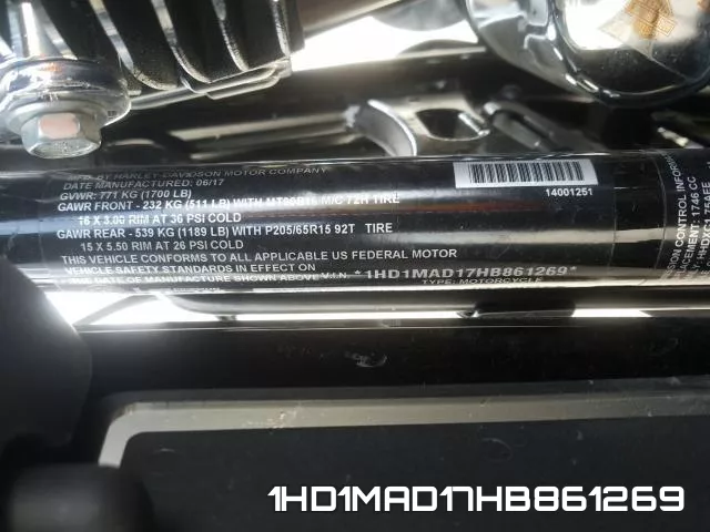 1HD1MAD17HB861269 фото 2