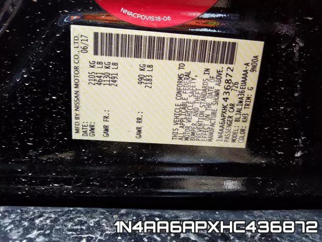 1N4AA6APXHC436872 фото 2