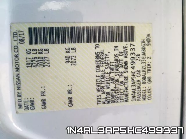 1N4AL3AP5HC499337 фото 2