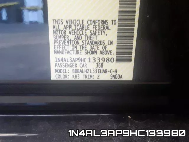 1N4AL3AP9HC133980 фото 2