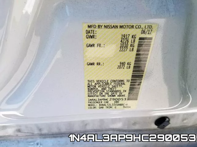 1N4AL3AP9HC290053 фото 2