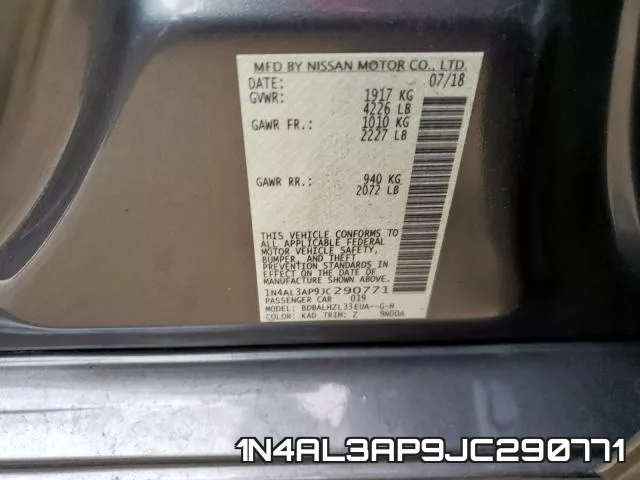 1N4AL3AP9JC290771 фото 2
