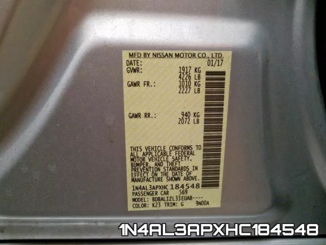 1N4AL3APXHC184548 фото 2