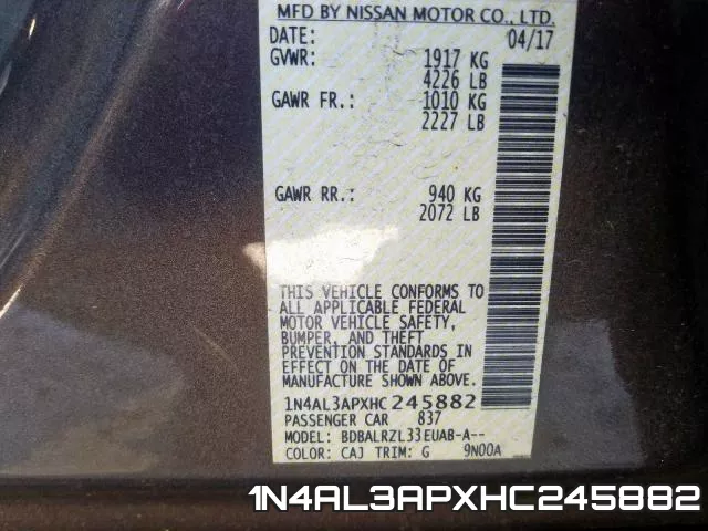 1N4AL3APXHC245882 фото 2