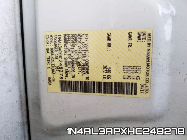1N4AL3APXHC248278 фото 2